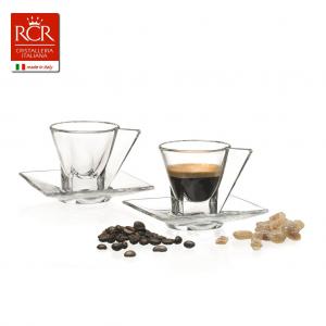 SET FUSION 2 TAZZINE ESPRESSO E PIATTINI